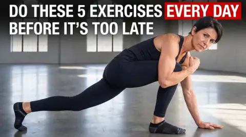 AI-generated fitness thumbnail about daily exercises, made with Thumbo