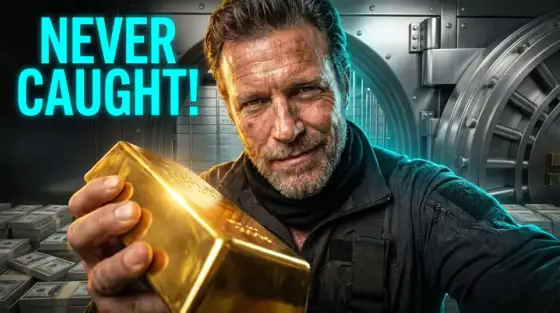 Cinematic AI-generated heist thumbnail, made with Thumbo