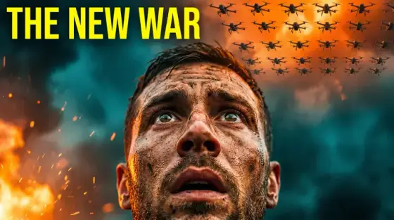 Dramatic AI-generated tech thumbnail, made with Thumbo
